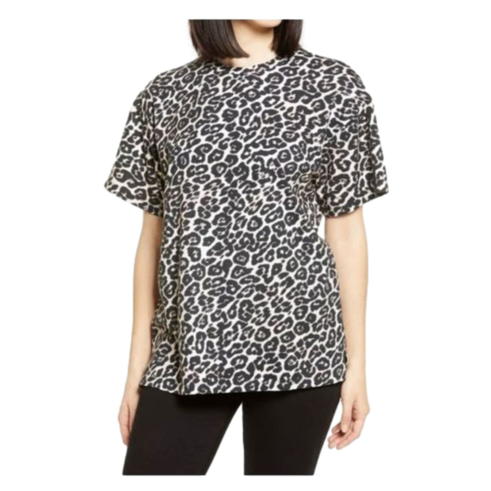 AFRM Womens leopard oversized top t-shirt NWT XS